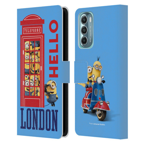 Minions Minion British Invasion Telephone Booth Leather Book Wallet Case Cover For Motorola Moto G Stylus 5G (2022)