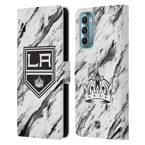 NHL Los Angeles Kings Marble Leather Book Wallet Case Cover For Motorola Moto G Stylus 5G (2022)