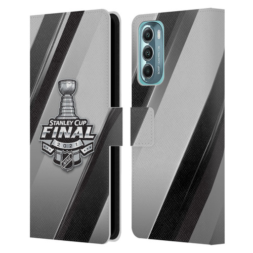 NHL 2021 Stanley Cup Final Stripes 2 Leather Book Wallet Case Cover For Motorola Moto G Stylus 5G (2022)