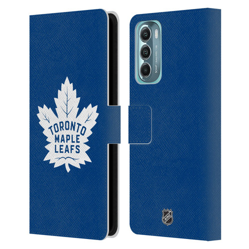 NHL Toronto Maple Leafs Plain Leather Book Wallet Case Cover For Motorola Moto G Stylus 5G (2022)