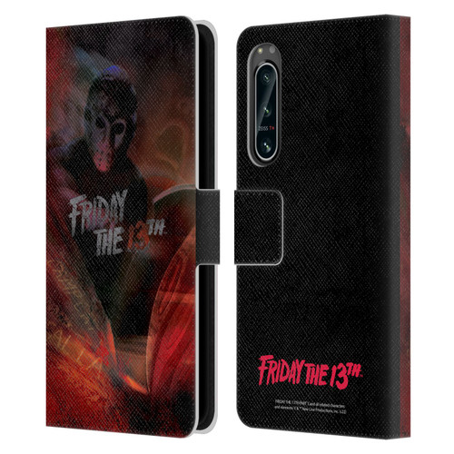 Friday the 13th Part III Key Art Poster Leather Book Wallet Case Cover For Sony Xperia 5 IV