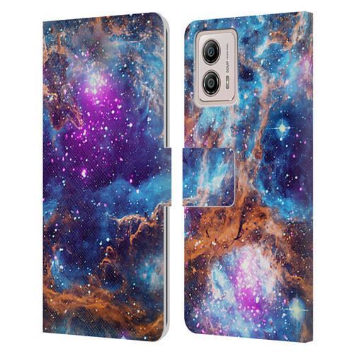 Cosmo18 Space Lobster Nebula Leather Book Wallet Case Cover For Motorola Moto G53 5G