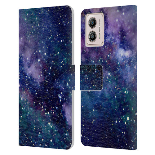 Cosmo18 Space Milky Way Leather Book Wallet Case Cover For Motorola Moto G53 5G