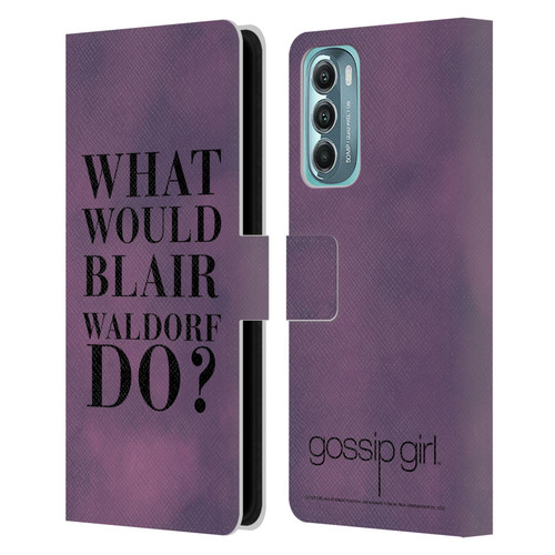 Gossip Girl Graphics What Would Blair Leather Book Wallet Case Cover For Motorola Moto G Stylus 5G (2022)