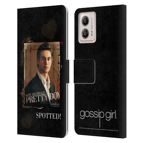 Gossip Girl Graphics Nate Leather Book Wallet Case Cover For Motorola Moto G53 5G