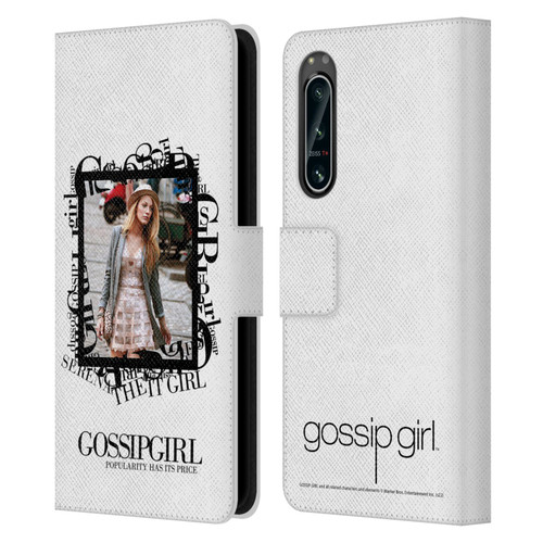 Gossip Girl Graphics Serena Leather Book Wallet Case Cover For Sony Xperia 5 IV