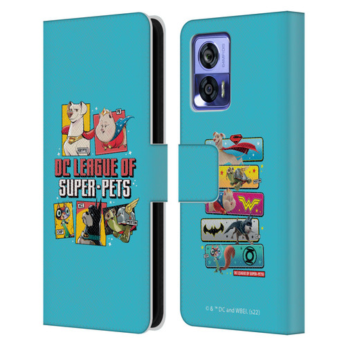 DC League Of Super Pets Graphics Characters 2 Leather Book Wallet Case Cover For Motorola Edge 30 Neo 5G