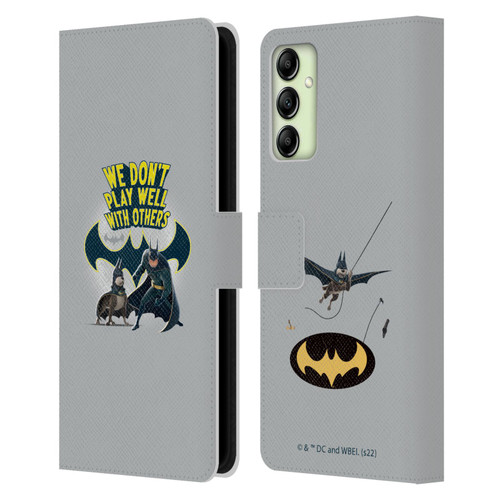 DC League Of Super Pets Graphics We Don't Play Well With Others Leather Book Wallet Case Cover For Samsung Galaxy A14 5G