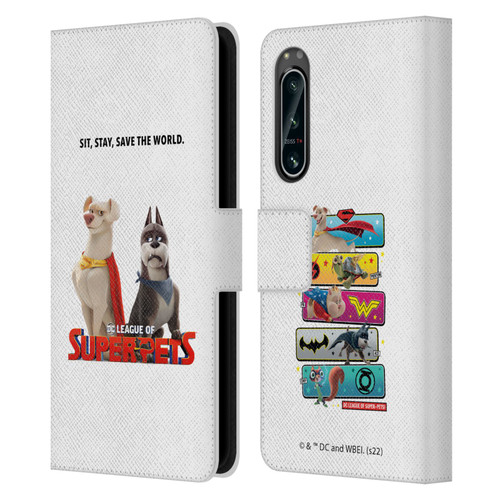 DC League Of Super Pets Graphics Characters 1 Leather Book Wallet Case Cover For Sony Xperia 5 IV