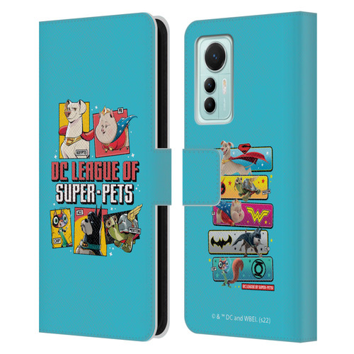 DC League Of Super Pets Graphics Characters 2 Leather Book Wallet Case Cover For Xiaomi 12 Lite