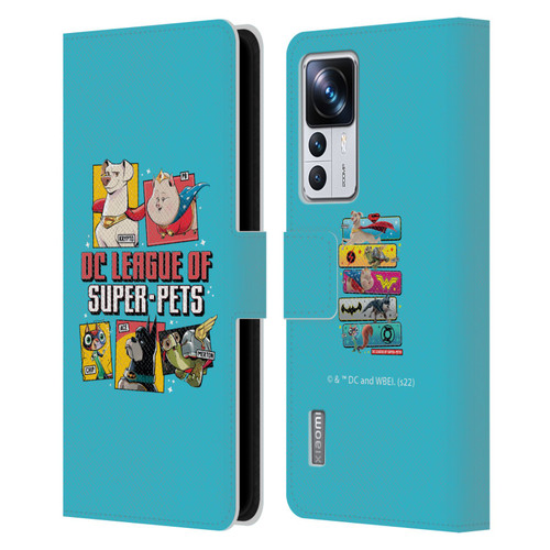 DC League Of Super Pets Graphics Characters 2 Leather Book Wallet Case Cover For Xiaomi 12T Pro