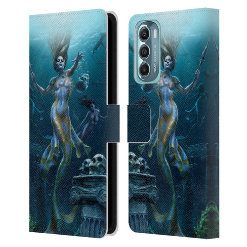 Tom Wood Fantasy Mermaid Hunt Leather Book Wallet Case Cover For Motorola Moto G Stylus 5G (2022)