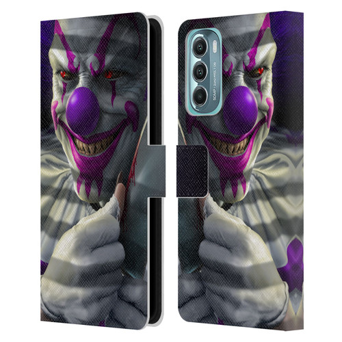 Tom Wood Horror Mischief The Clown Leather Book Wallet Case Cover For Motorola Moto G Stylus 5G (2022)