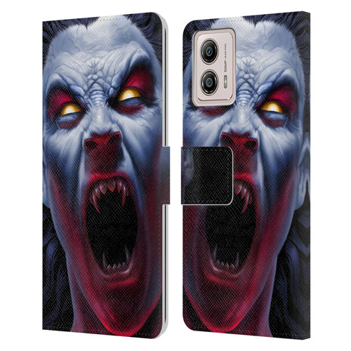 Tom Wood Horror Vampire Awakening Leather Book Wallet Case Cover For Motorola Moto G53 5G