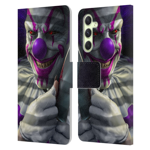 Tom Wood Horror Mischief The Clown Leather Book Wallet Case Cover For Samsung Galaxy A54 5G