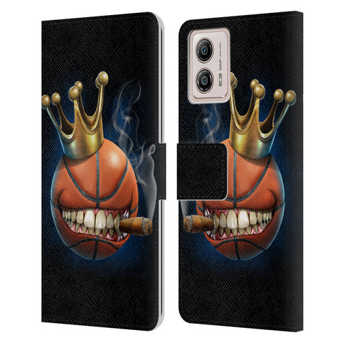 Tom Wood Monsters King Of Basketball Leather Book Wallet Case Cover For Motorola Moto G53 5G