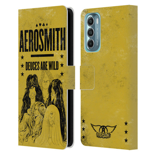 Aerosmith Classics Deuces Are Wild Leather Book Wallet Case Cover For Motorola Moto G Stylus 5G (2022)