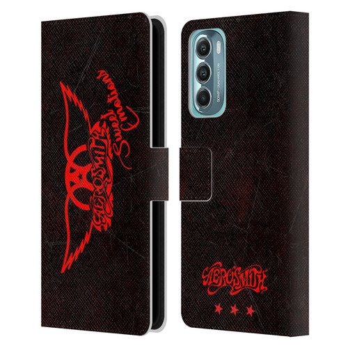 Aerosmith Classics Red Winged Sweet Emotions Leather Book Wallet Case Cover For Motorola Moto G Stylus 5G (2022)