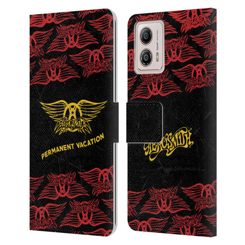 Aerosmith Classics Permanent Vacation Leather Book Wallet Case Cover For Motorola Moto G53 5G