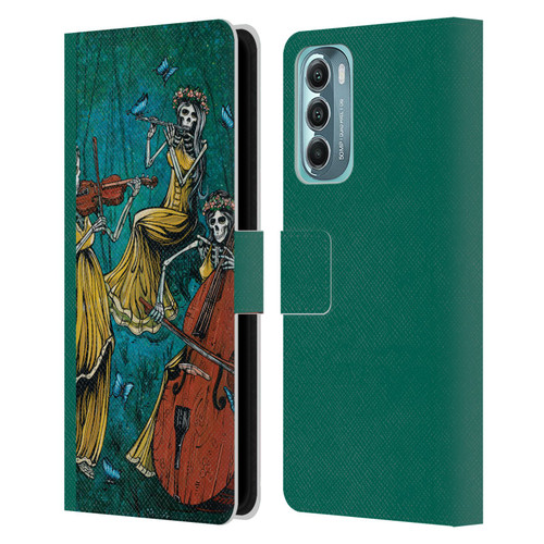 David Lozeau Colourful Art Three Female Leather Book Wallet Case Cover For Motorola Moto G Stylus 5G (2022)