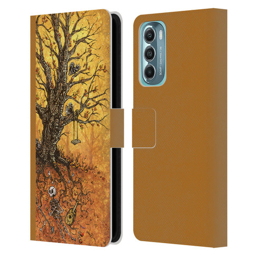 David Lozeau Colourful Art Tree Of Life Leather Book Wallet Case Cover For Motorola Moto G Stylus 5G (2022)