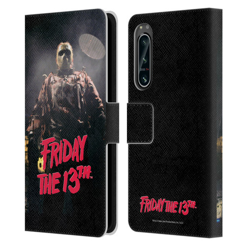 Friday the 13th: Jason X Graphics Jason Voorhees Leather Book Wallet Case Cover For Sony Xperia 5 IV