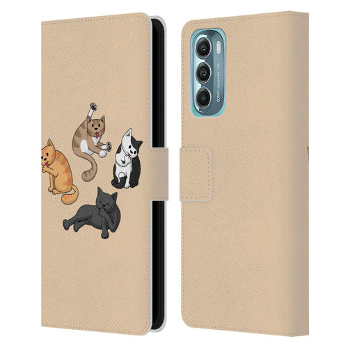 Beth Wilson Doodle Cats 2 Washing Time Leather Book Wallet Case Cover For Motorola Moto G Stylus 5G (2022)