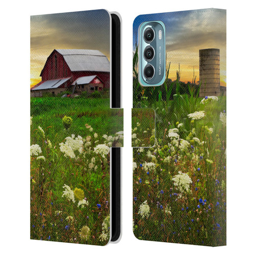 Celebrate Life Gallery Florals Sunset Lace Pastures Leather Book Wallet Case Cover For Motorola Moto G Stylus 5G (2022)