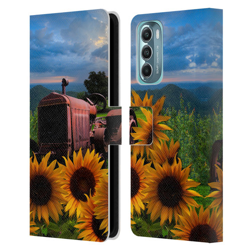 Celebrate Life Gallery Florals Tractor Heaven Leather Book Wallet Case Cover For Motorola Moto G Stylus 5G (2022)