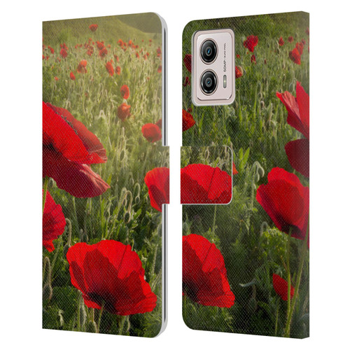 Celebrate Life Gallery Florals Waiting For The Morning Leather Book Wallet Case Cover For Motorola Moto G53 5G