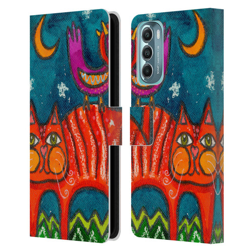 Wyanne Cat Birdy Got My Tail Kitty Leather Book Wallet Case Cover For Motorola Moto G Stylus 5G (2022)