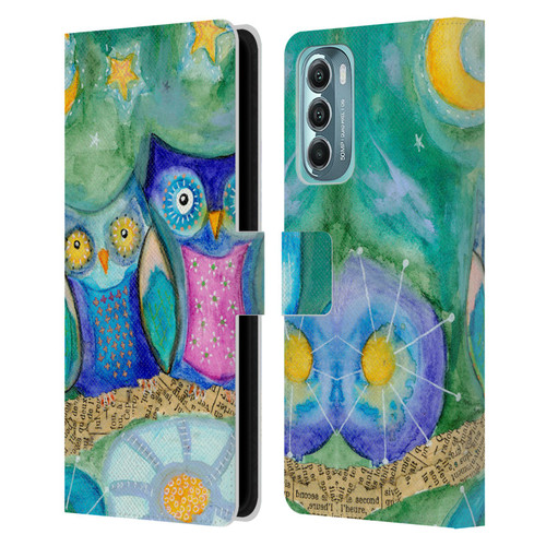 Wyanne Owl Wishing The Night Away Leather Book Wallet Case Cover For Motorola Moto G Stylus 5G (2022)