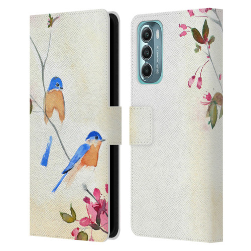 Mai Autumn Birds Blossoms Leather Book Wallet Case Cover For Motorola Moto G Stylus 5G (2022)