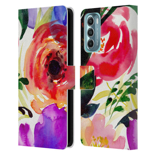 Mai Autumn Floral Garden Bloom Leather Book Wallet Case Cover For Motorola Moto G Stylus 5G (2022)