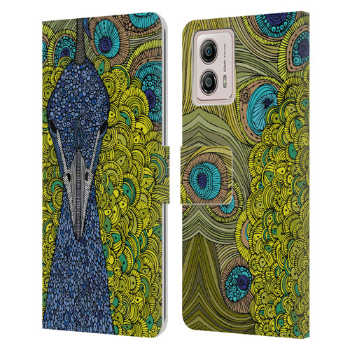 Valentina Birds The Peacock Leather Book Wallet Case Cover For Motorola Moto G53 5G