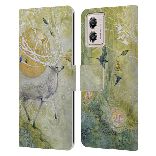 Stephanie Law Stag Sonata Cycle Allegro 2 Leather Book Wallet Case Cover For Motorola Moto G53 5G