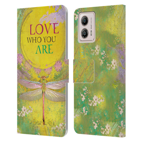 Duirwaigh Insects Dragonfly 3 Leather Book Wallet Case Cover For Motorola Moto G53 5G