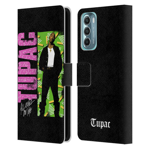 Tupac Shakur Key Art Distressed Look Leather Book Wallet Case Cover For Motorola Moto G Stylus 5G (2022)
