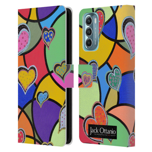 Jack Ottanio Art Hearts Of Diamonds Leather Book Wallet Case Cover For Motorola Moto G Stylus 5G (2022)