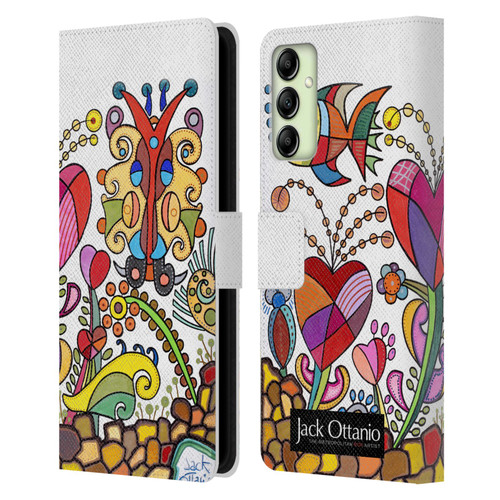 Jack Ottanio Art Crazy Garden Leather Book Wallet Case Cover For Samsung Galaxy A14 5G