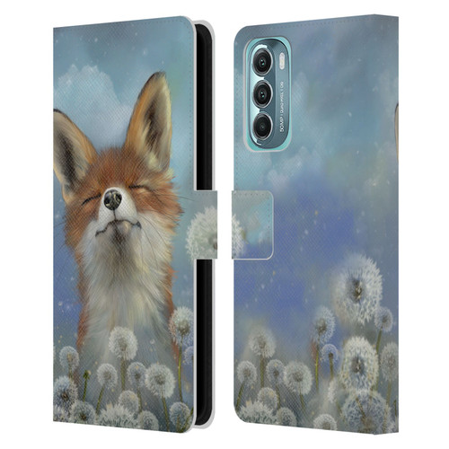 Ash Evans Animals Dandelion Fox Leather Book Wallet Case Cover For Motorola Moto G Stylus 5G (2022)