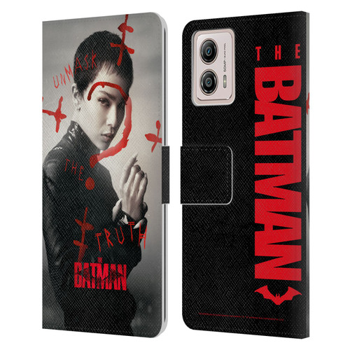 The Batman Posters Catwoman Unmask The Truth Leather Book Wallet Case Cover For Motorola Moto G53 5G