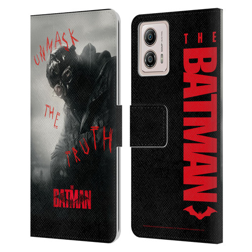 The Batman Posters Riddler Unmask The Truth Leather Book Wallet Case Cover For Motorola Moto G53 5G