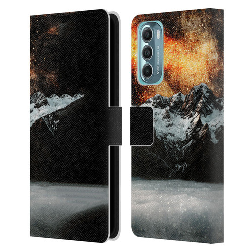Patrik Lovrin Dreams Vs Reality Burning Galaxy Above Mountains Leather Book Wallet Case Cover For Motorola Moto G Stylus 5G (2022)