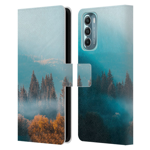Patrik Lovrin Magical Foggy Landscape Autumn Forest Leather Book Wallet Case Cover For Motorola Moto G Stylus 5G (2022)