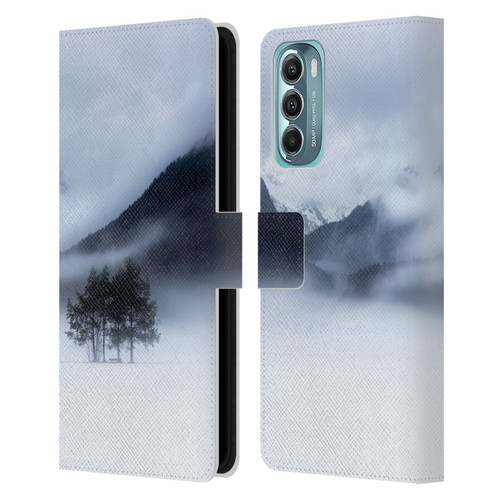 Patrik Lovrin Magical Foggy Landscape Fog, Mountains And A Tree Leather Book Wallet Case Cover For Motorola Moto G Stylus 5G (2022)