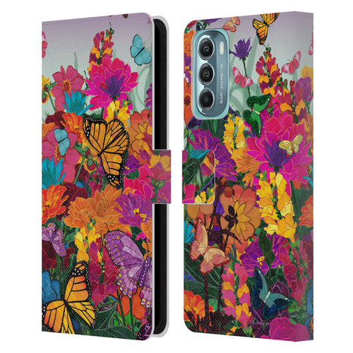 Suzan Lind Butterflies Garden Leather Book Wallet Case Cover For Motorola Moto G Stylus 5G (2022)