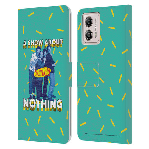 Seinfeld Graphics A Show About Nothing Leather Book Wallet Case Cover For Motorola Moto G53 5G