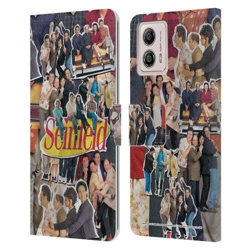 Seinfeld Graphics Collage Leather Book Wallet Case Cover For Motorola Moto G53 5G