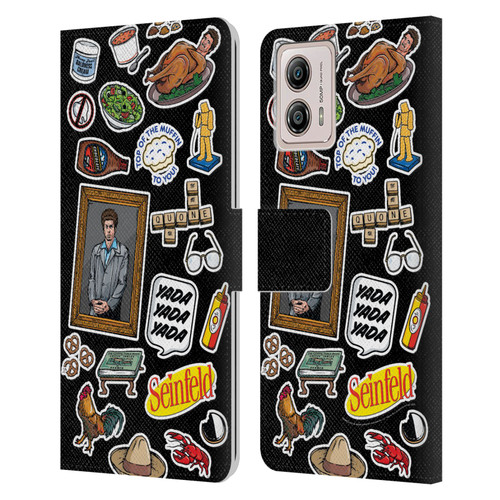Seinfeld Graphics Sticker Collage Leather Book Wallet Case Cover For Motorola Moto G53 5G